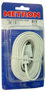 Telephone Extension Lead  Metron 20Mts